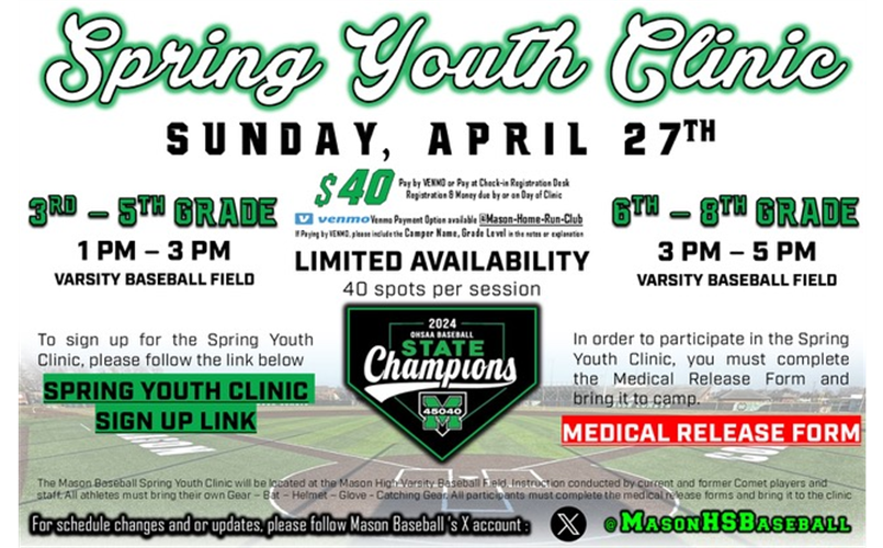 Comets Youth Baseball Clinic