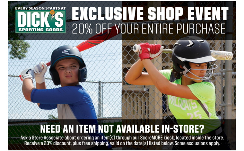 20% Off at DICKS