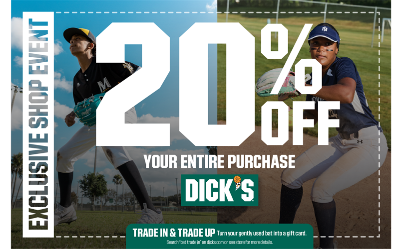 20% Off at DICKS